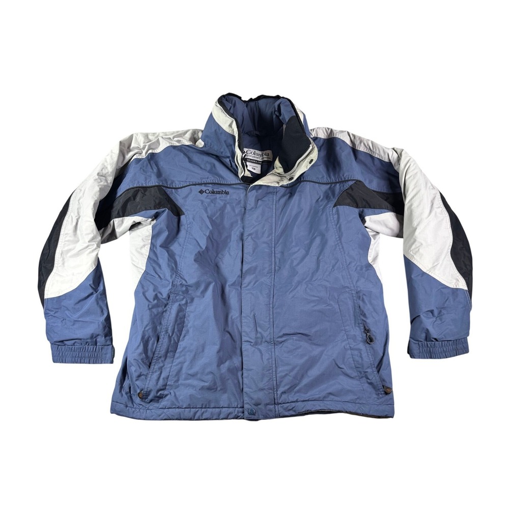 Columbia Sportswear Mens Blue Colorblock Windbreaker Jacket Size M